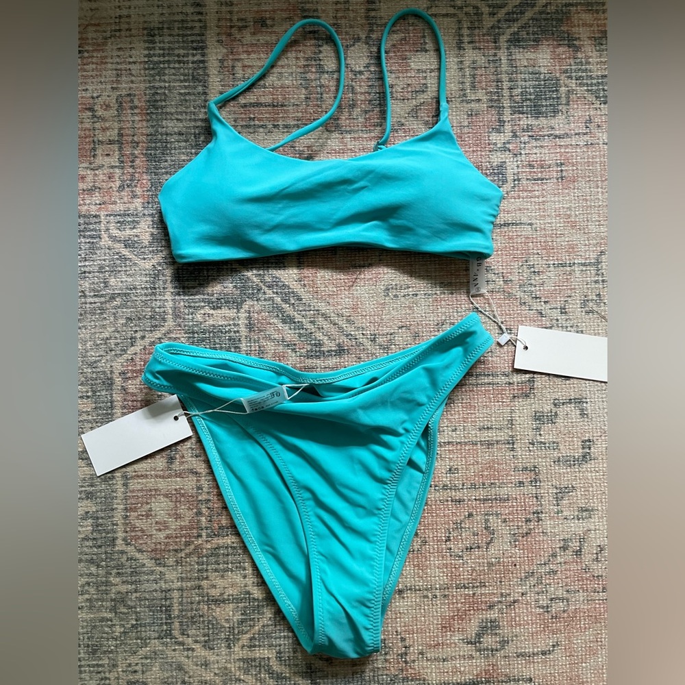 NWT Grey Bandit teal bikini